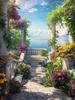 5D DIY Diamond Mosaic Seaside Needlework Painting Garden Cross Stitch Diamond Embroidery Landscape Decor For Home