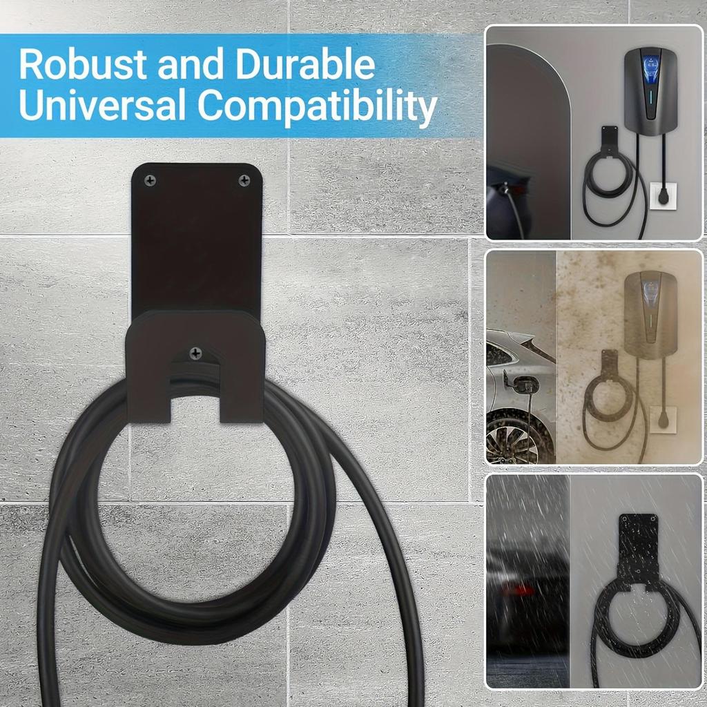 Electric Vehicle Charger Organizer Secure Non Slip Rack EV Charger Organizer for Women Driver Home Public Indoor Outdoor Vehicle