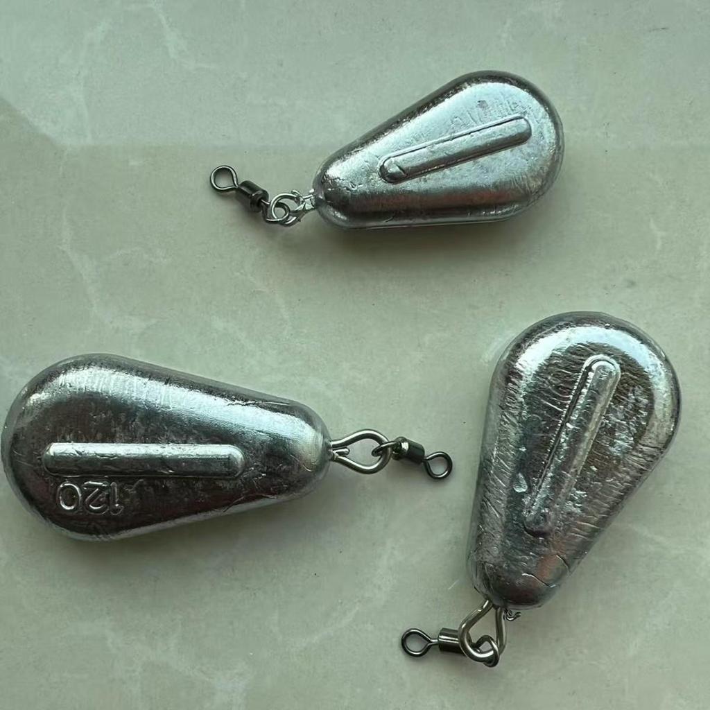 Ringed Chicken Heart Fishing Sinker Flat Sinker with Hanging Ring for Casting Rod and Sea Fishing.