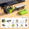 1 Set 2.4GHz Mini Remote Control Forklift Car Model Toy 1/64 Alloy RC Forklift True Lift-down-rotate With Rear Cargo