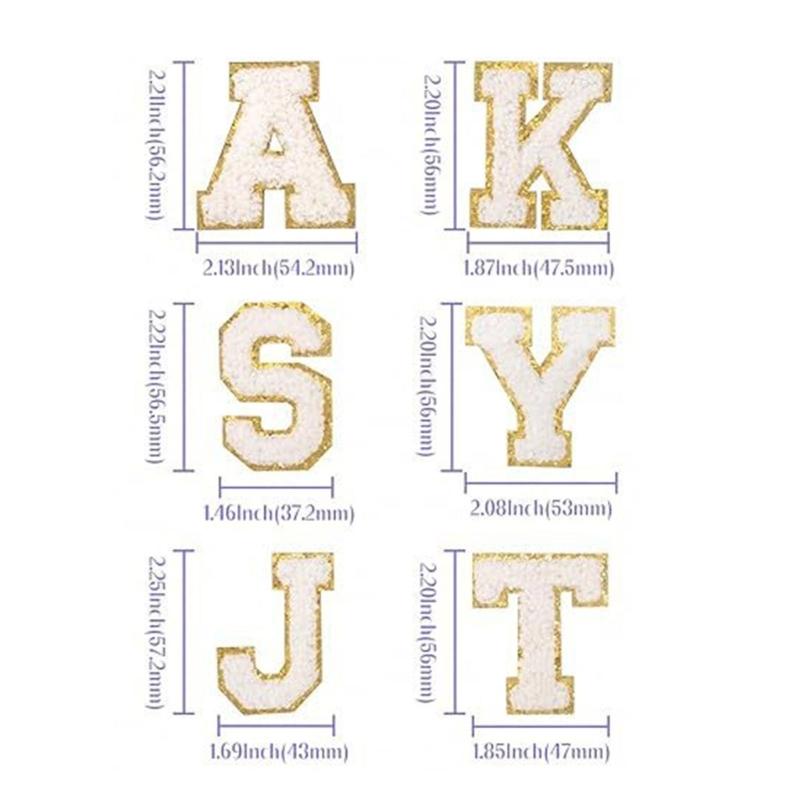 1 Set Letter Embroidered Patches A-Z Varsity Letter Sticker Letter Patches Repair Patches Sewing Patches for Clothes Bag
