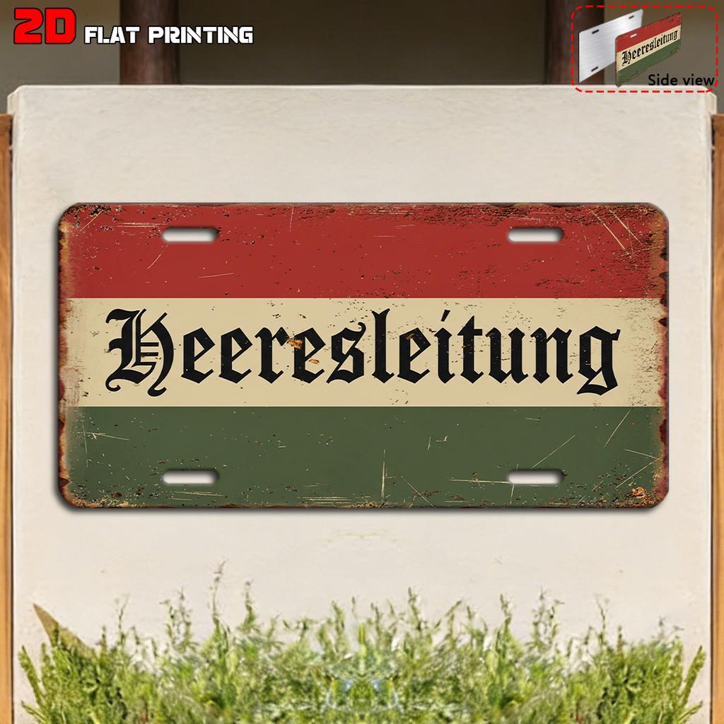 Vintage City Coordinate German Year Landscape Metal License Plate Sign Retro D Flat Printed Tin Plaque Wall Decor for Home Ba