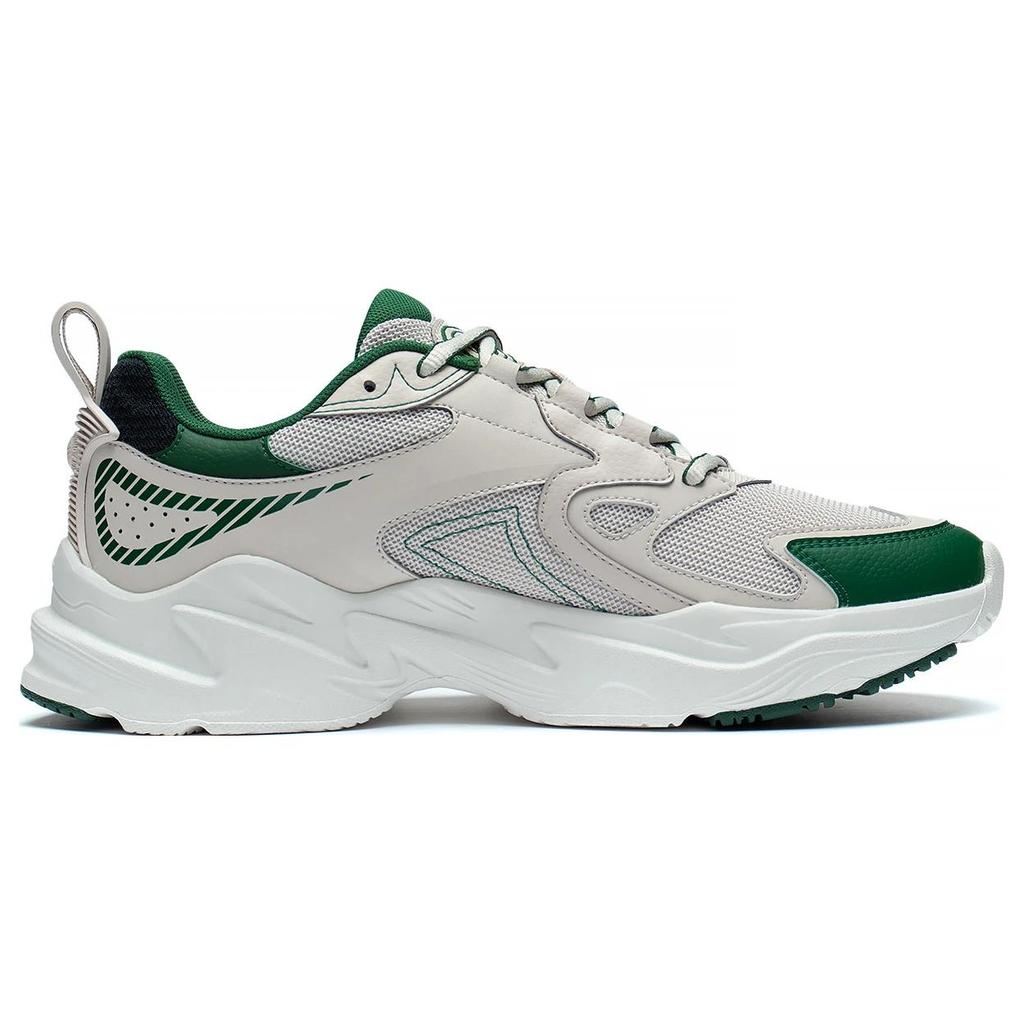 New LiNing Meteor Cushioning Anti Slip And Wear Resistant Low Top Running Shoes Oat Gray Spruce Green ARXT009-3