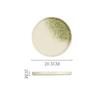 Japanese Creative Steak Plate Ceramic Tableware With Edge Flat Plate A Variety Of Retro Western Plate Flat Plate