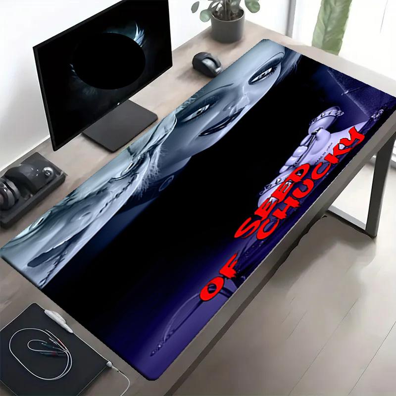Bride of Chucky Print Mouse Pad, Anti‑Slip Desktop keyboard Mat, for PC Laptop Gaming Working Daily Use, Cool Festival Surprise Gift