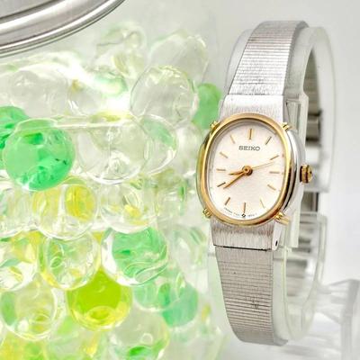 Used [New Battery] SEIKO Ladies Watch Oval 7321-6100 730162