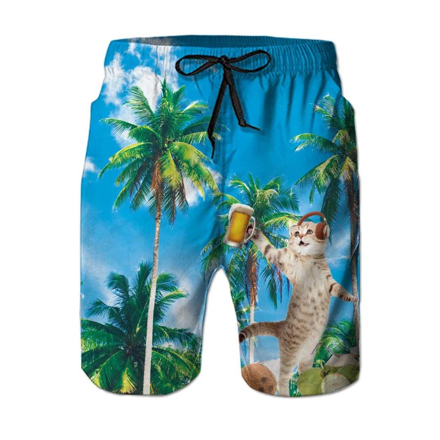Funny Animal Dinosaur Beach Shorts Pants Men 3D Printing Surfing Board Shorts Summer Hawaii Swimsuit Swim Trunks Cool Ice Shorts