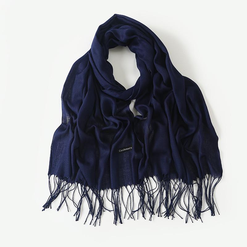 Annual Meeting Cashmere Feel Scarf: Lightweight 100g Solid Color Gift for Men & Women - Autumn/Winter Warm Shawl
