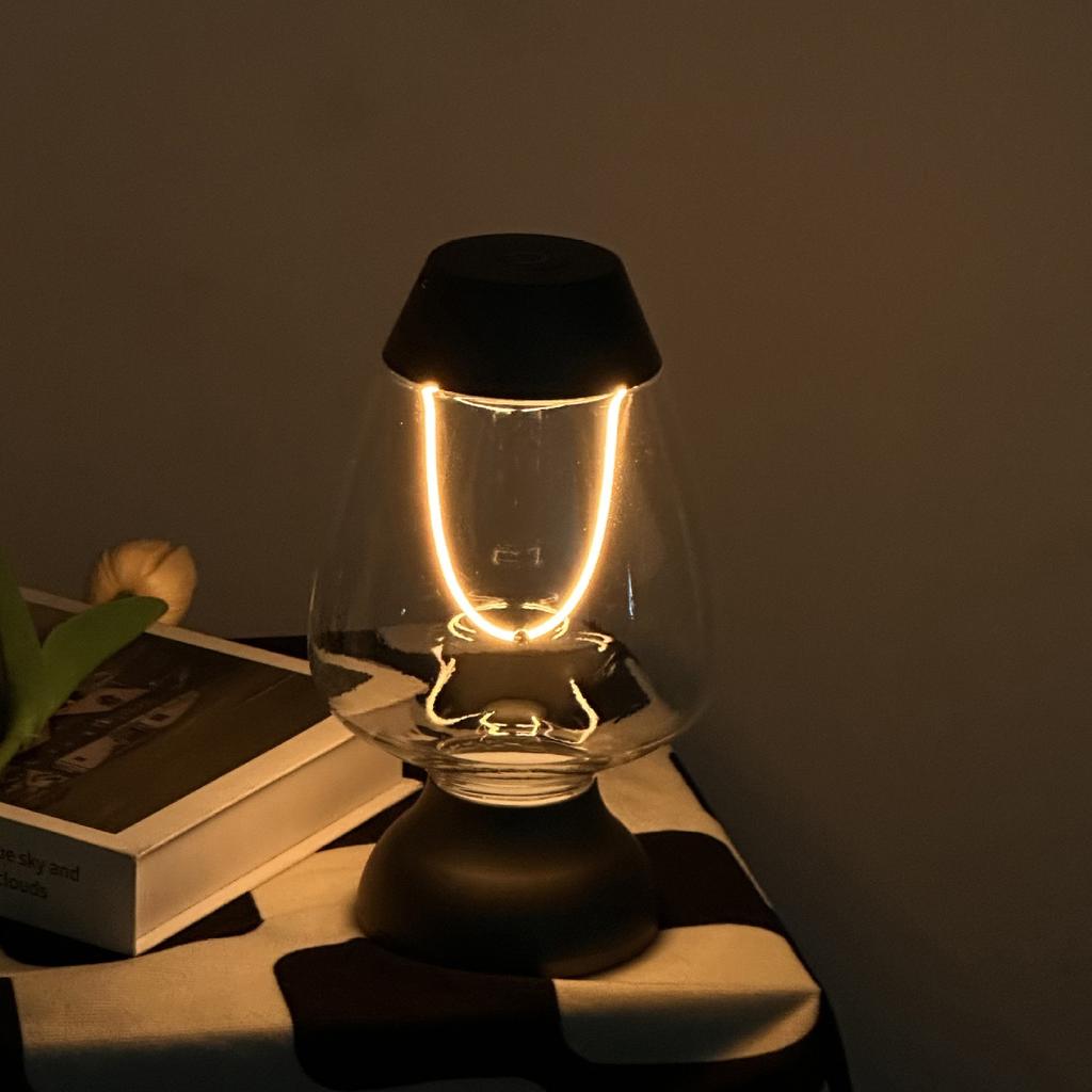 Cordless Table Lamp Modern Minimalist Rechargeable Touch Control LED Bedside Lamp for Camping Tent