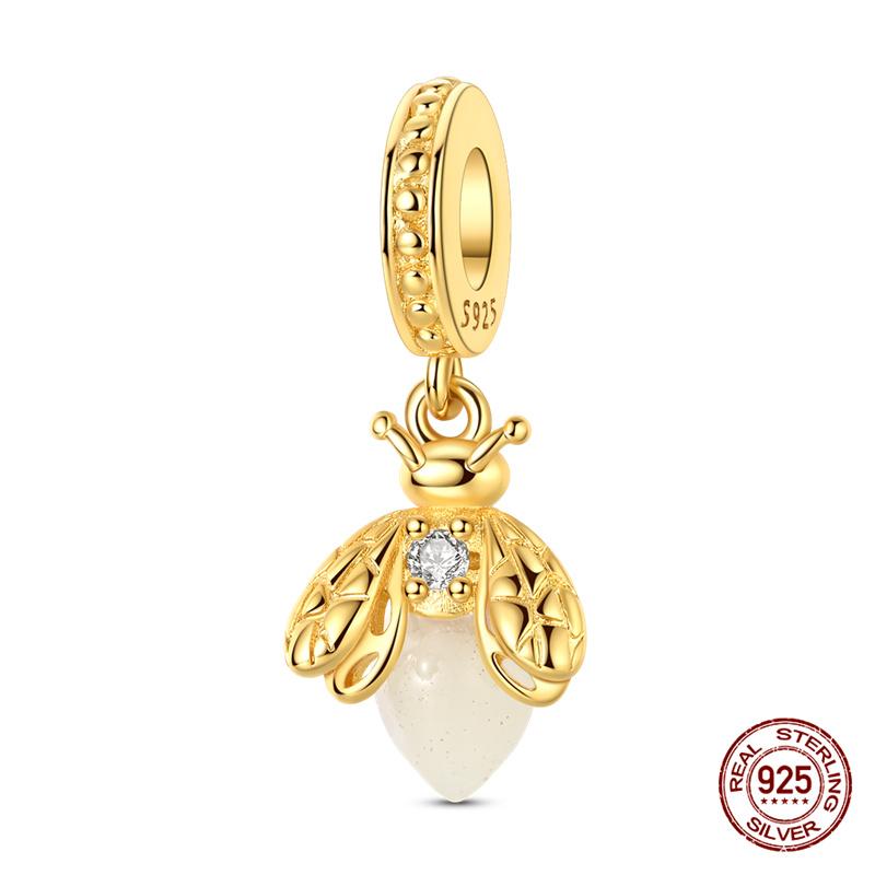 Original Charm Copper Three Colors Of Camellia Perfume Charm Beads Fit 3Mm Original Bracelet For Women Diy Fine Jewelry Gift