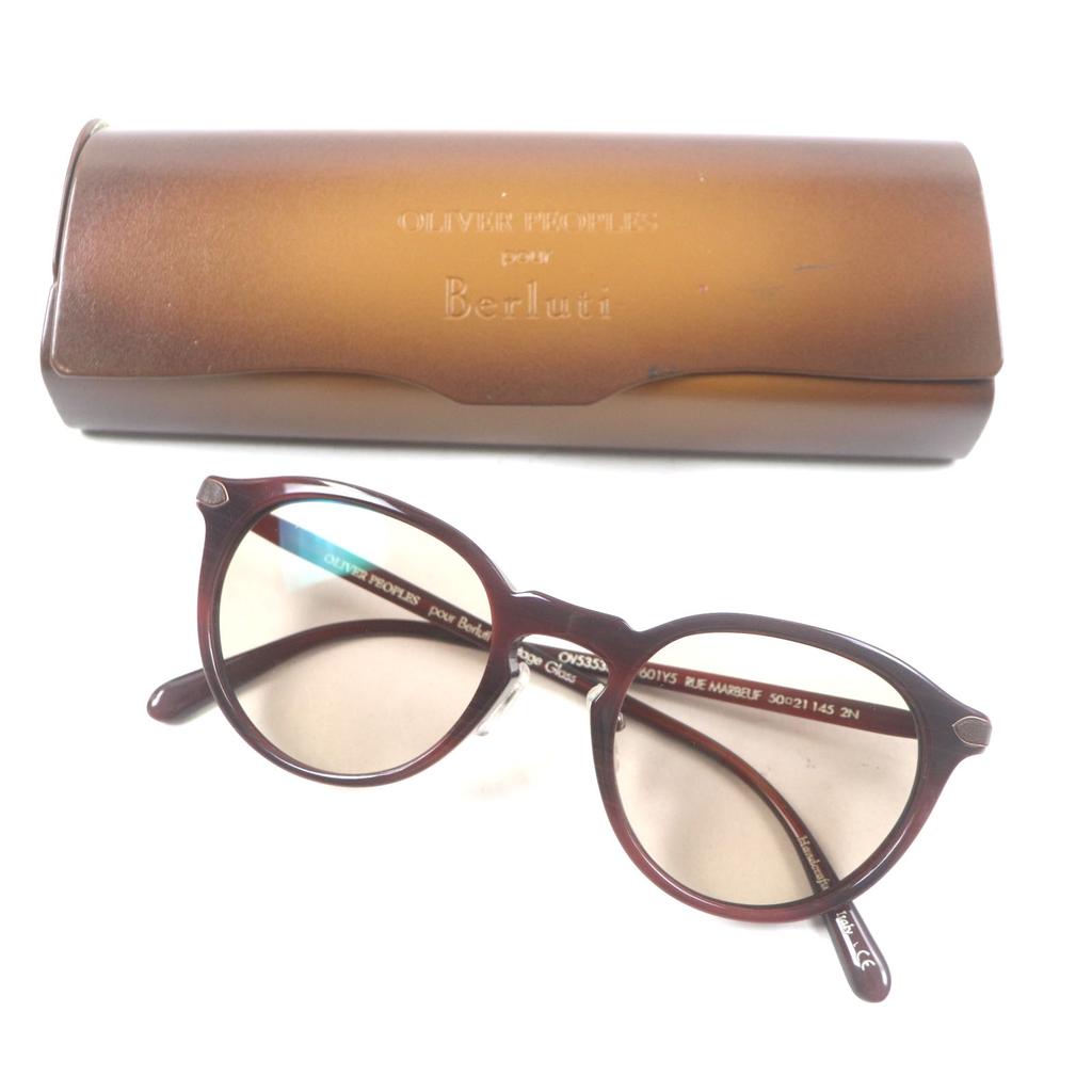 Great OLIVER PEOPLES pour Berluti sunglasses RUE MARBEUF Boston bag OV5353SQ Used