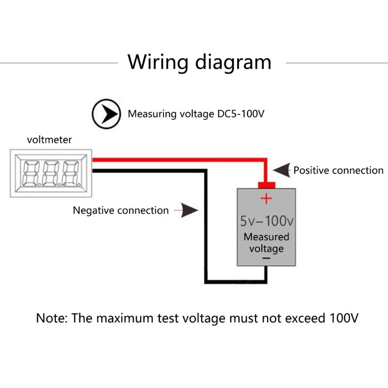 Strong  ABS Voltage Monitor with Reverse Polarities Protections Small  Voltage Meter Tool for Multiple  Power Sources