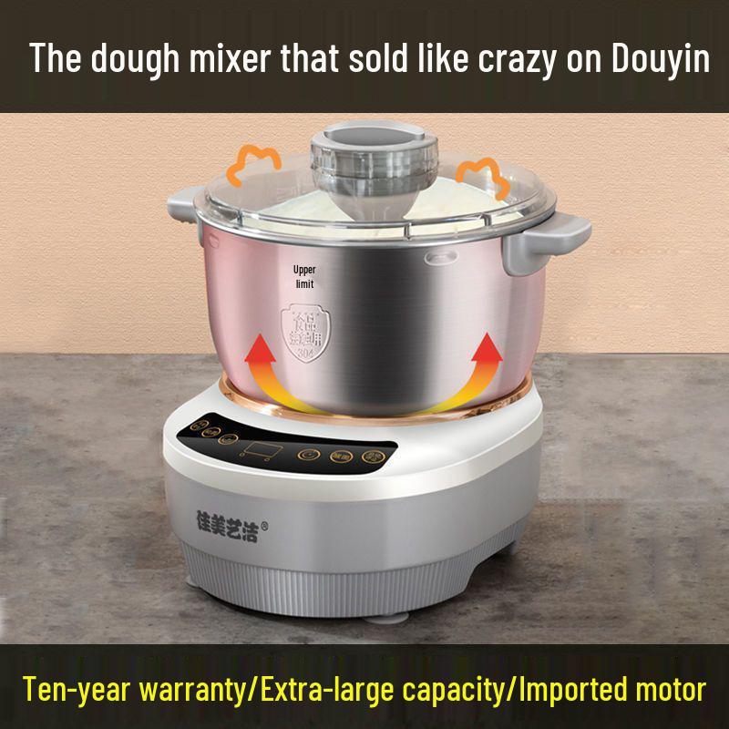 Compact All-In-One Automatic Dough Mixer and Kneader: Electric Multifunctional Machine for Beating, Fermenting, and Proofing