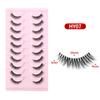 New Middle East cross-border cat eye false eyelashes, eye tail elongated transparent stem eyelashes 10 pairs flat factory