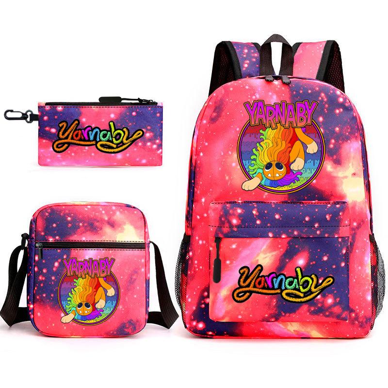 Poppy's Game Time Starry Sky Elementary School Bag Nightmare Animal Large Capacity Backpack Three-piece Set