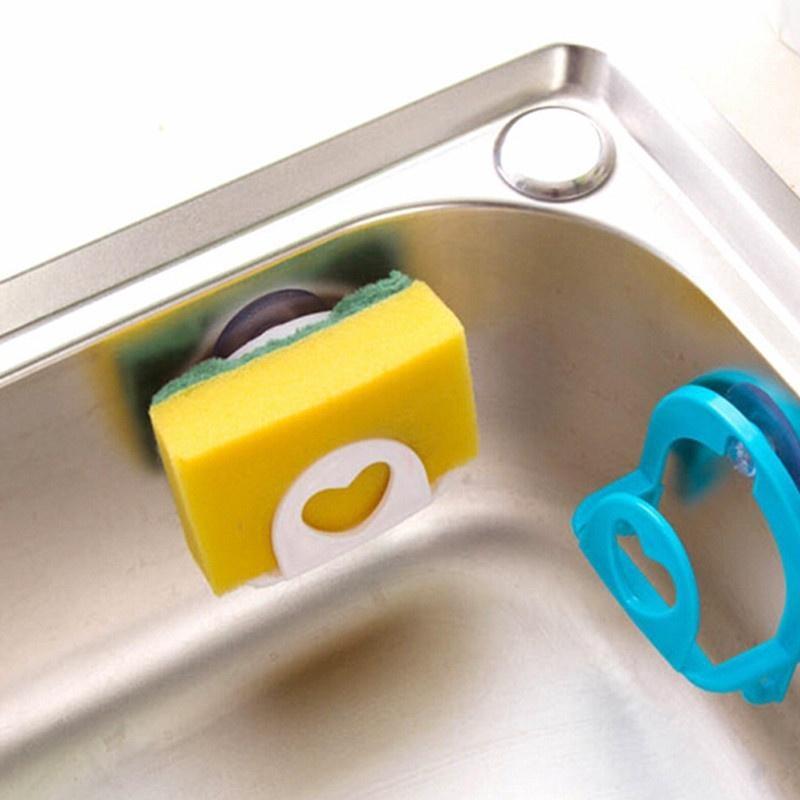 Geschirrtuchhalter, Schwammhalter, Küchenzubehör, Aufbewahrung zu Hause, Badezimmerregal mit Super-Saugfunktion, Familien-Saugnapf-Haken, 1 Stück