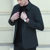 Cappotto da uomo autunno primavera colletto rovesciato tinta unita manica lunga cardigan monopetto giacca da uomo di media lunghezza stile formale liscio