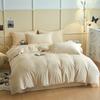 Thickened autumn and winter solid color double-parcel milk fleece warm quilt cover