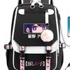 3 Piece School Backpack Set for Students Large Capacity Oxford Cloth Schoolbag with Shoulder Strap and Pencil Case