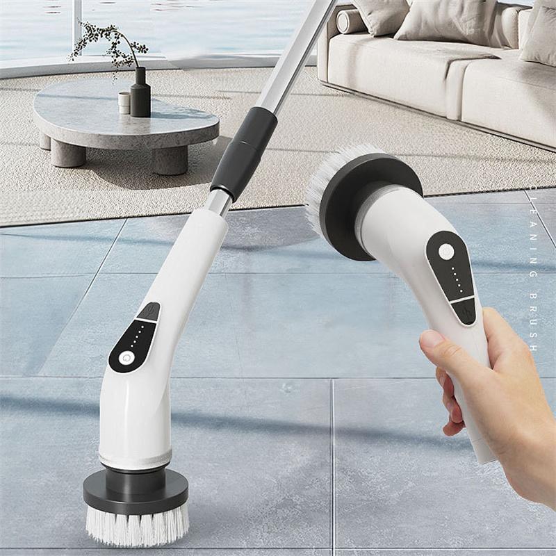 9 IN 1 Multi-functional Electric Cleaning Brush for Use In Kitchens/bathrooms/cars Handheld Powerful Cleaning Wonder Adjustable Length Cleaning Brush
