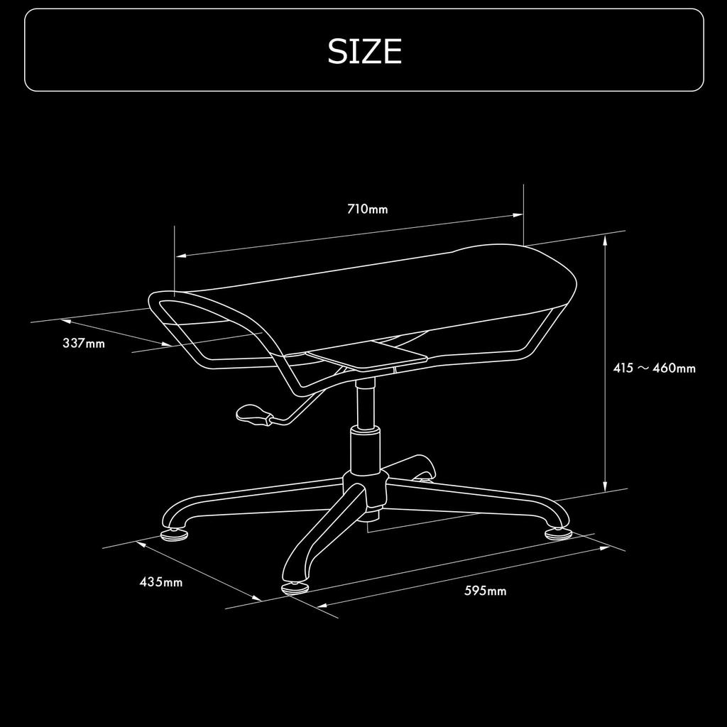 Bauhutte Gaming Ottoman Wide Mesh Design with Ventilated Wide Size for Foot Rest for Office and Gaming M, Legs, Stretching, Chairs, Under-Desk