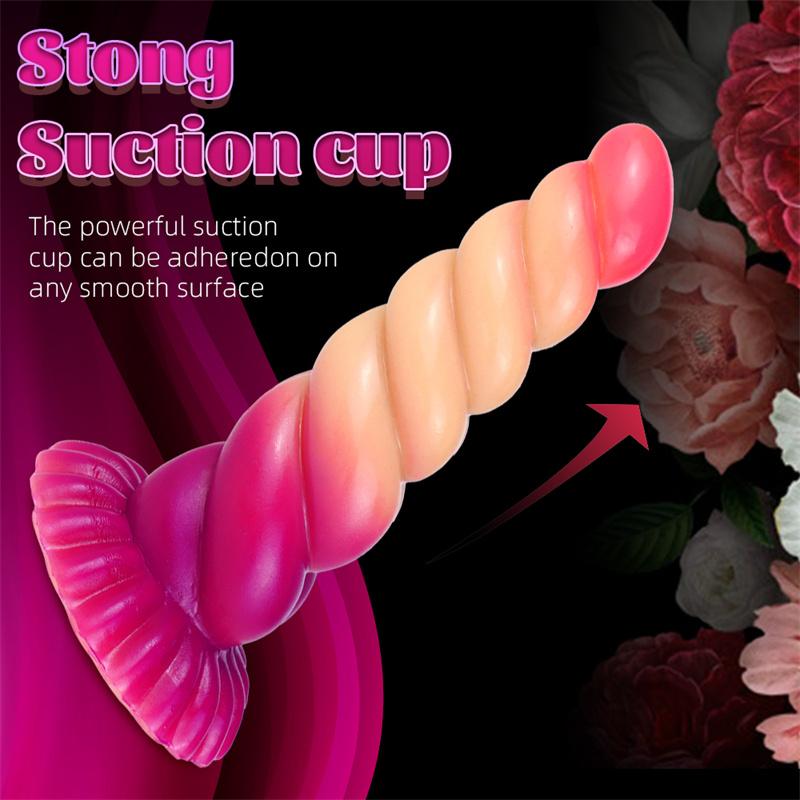 Gradient Color Twist Shape Female Anal Plug Anal Dilator Female Imitation Phallus Adult Sex Toys