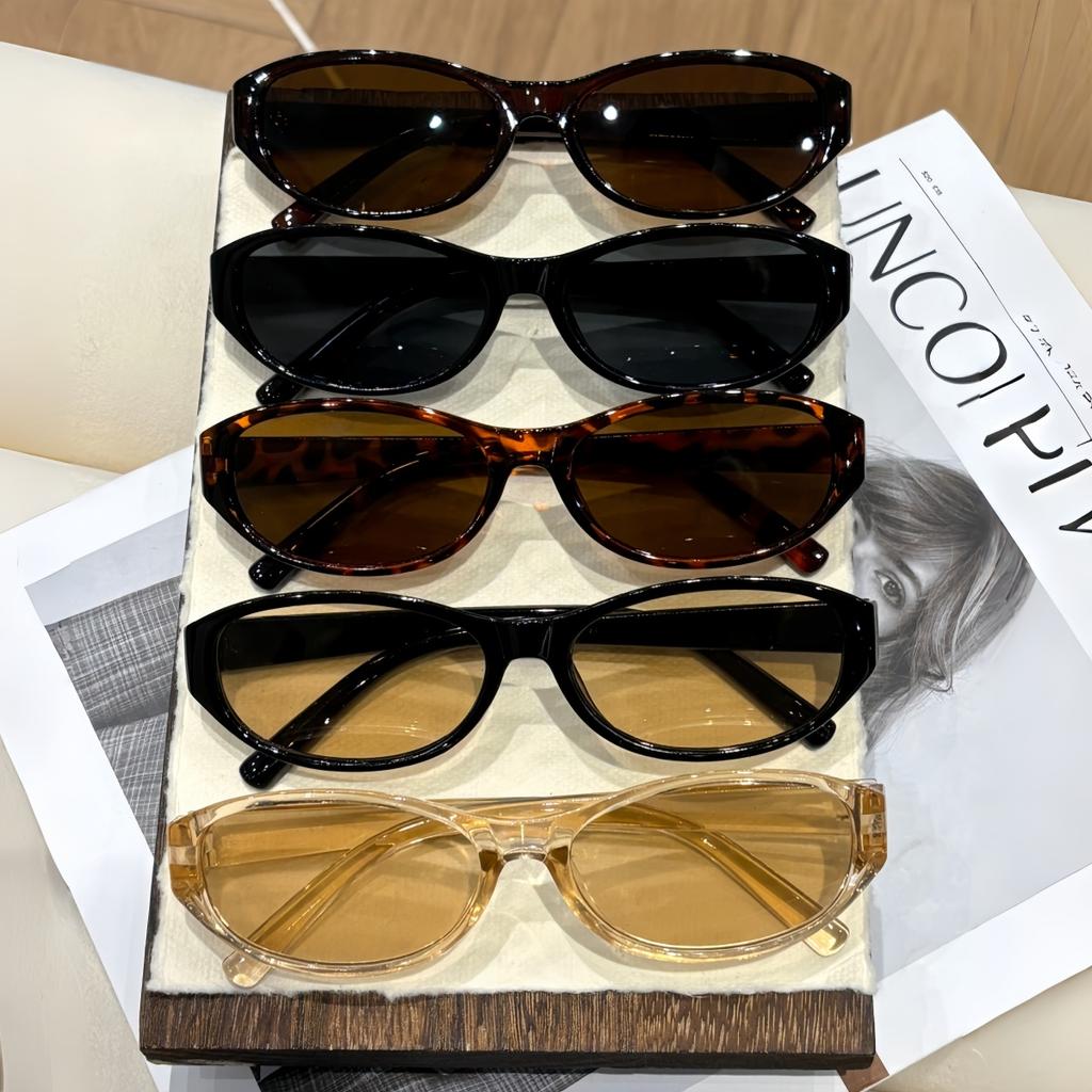 5pcs European and American Retro Style Men's and Women's Fashionable Sunglasses, Trendy and Versatile, Suitable for Summer Sun S