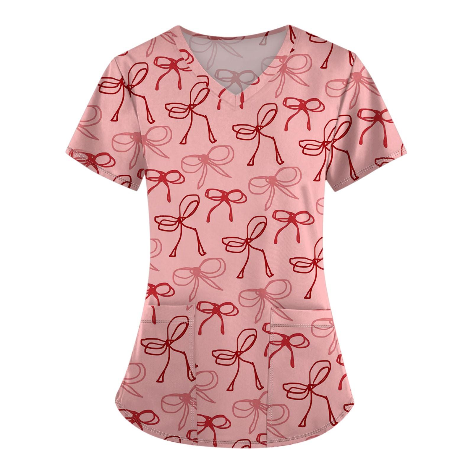 

Женский модный комбинезон с короткими рукавами и принтом в виде банта и карманами XL арбуз красный