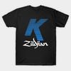 Men Black Print T-shirt K In Blue Zildjian No-Cut Transfer Paper Print Cotton Tshirt