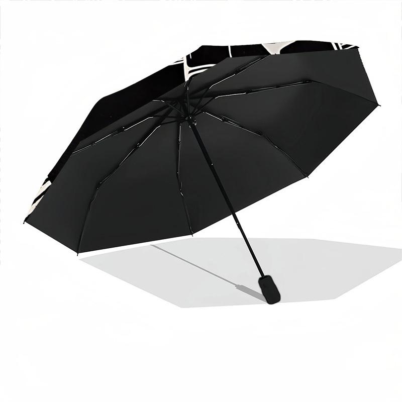 1pc Eyes Hand Automatic Open/close Folding Compact Umbrella, 8-Rib Sturdy Canopy, Lightweight Portable, Everyday Use, Gift, Outdoor Umbrella, Travel E