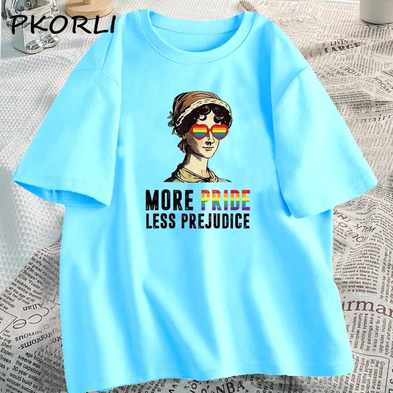 More Pride Less Prejudice T-shirt Women Lgbt Pride T Shirt Gay Proud Ally Pride Month Ba Kind Tees Csual Cotton O Neck Tops