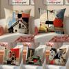 K-Kurt Schwitters Collage Art Pillow Case Comfort Sofa Bed Silky Elegant Invisible Zipper Decorative Cushion Cover