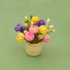 3pcs Plastic Green Luo Plant 1:12 Finished Flower Vase Potted Plant  Doll House Accessories