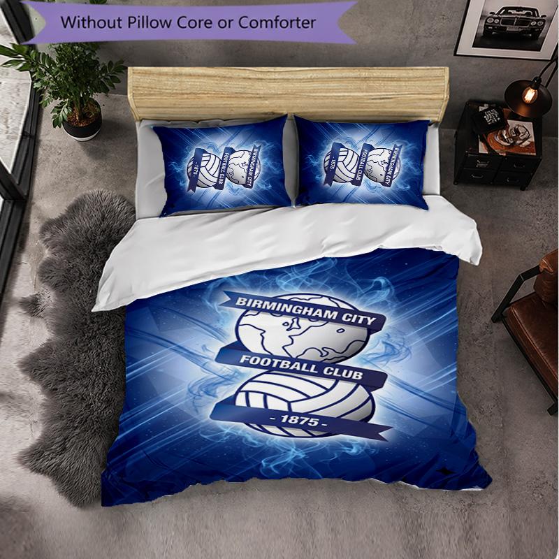 Biancheria da letto a tema Birmingham City Set 3 Pezzi Copripiumino Biancheria da letto Decorativa Per Camera Adolescenti Decorazione Casa