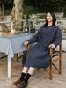 Vincent Navy Vincent Wrap Dress_Navy