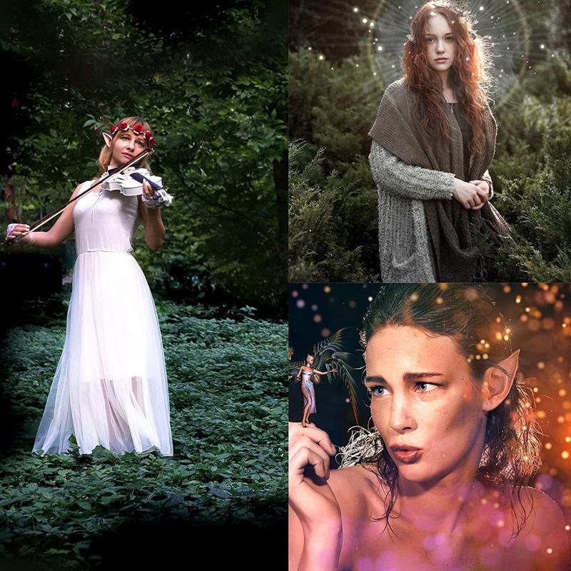 Halloween Latex Elf Ears Simulation Soft Harmless False Ears Props Elf Angel Dress Up Cosplay Christmas Decor