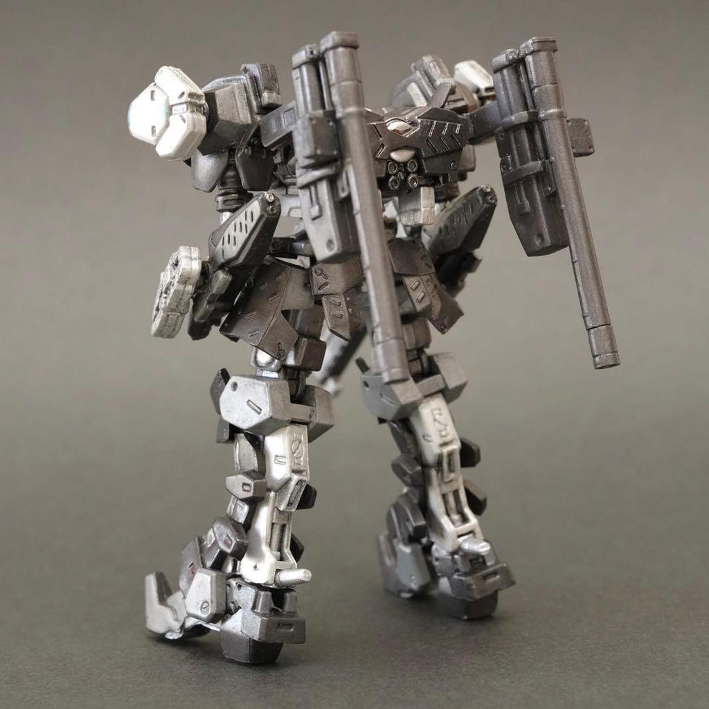 Used Armored Core Dual Face Gunmetal One Coin Figure Plastic Model