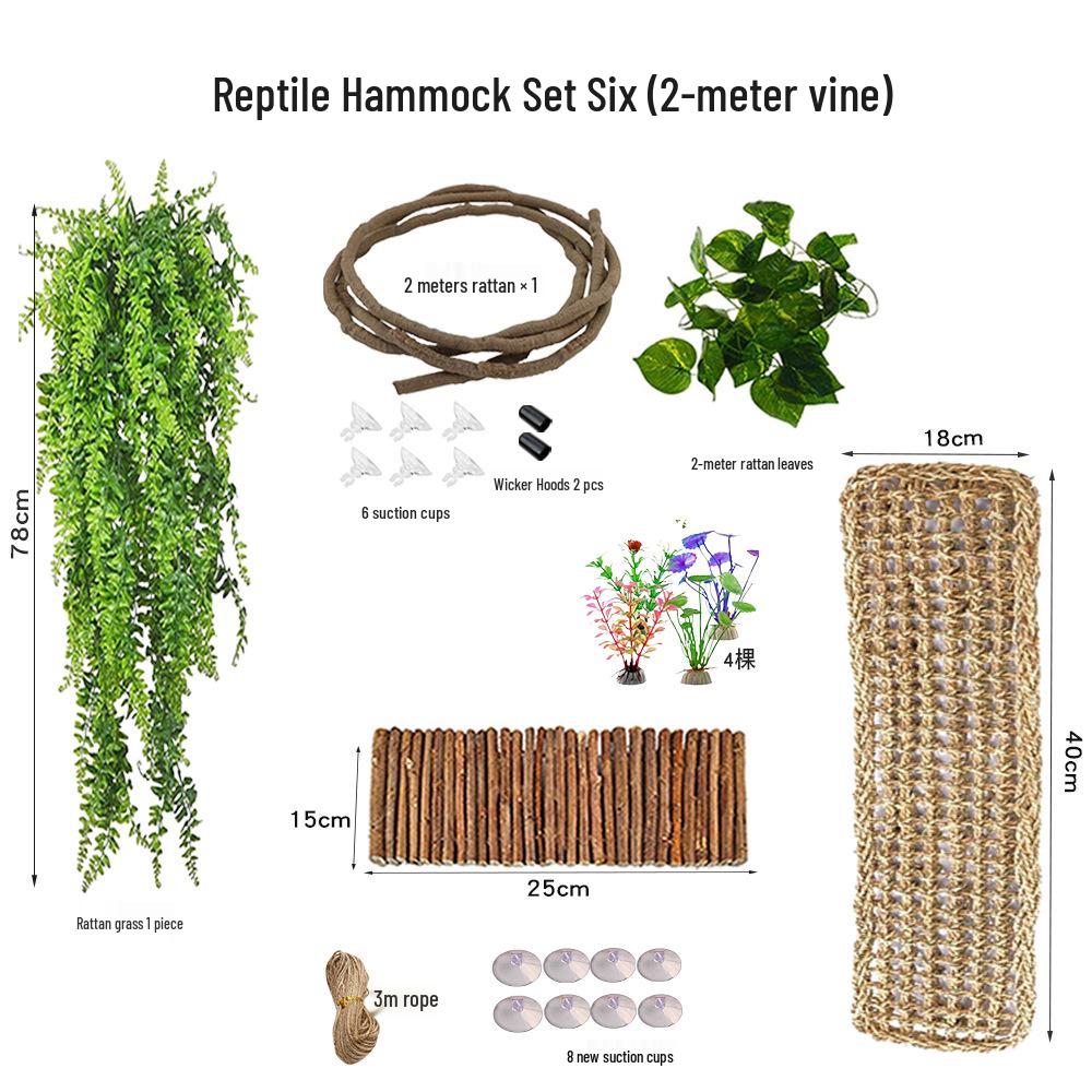 Reptile Habitat Decor: Simulation Vine with Lizard, Chameleon, Snake & Gecko Climbing Features