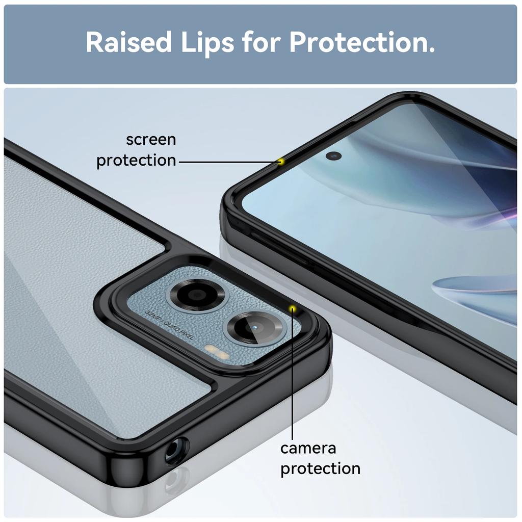 Transparent Colorful TPU Phone Case for Motorola Moto E15 G05 G15 G17 G67 Power G35 G55 G75 G85 5G Protective Cover Fundas Coque