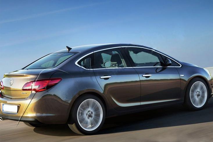 

Повна окантовка скла (Sedan, 12 шт, нерж) для Opel Astra J 2009-2015 рр.