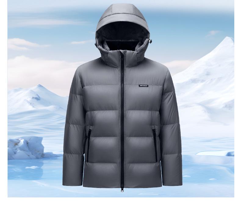 Men's 2025 Winter Goose Down Puffer Jacket - Casual Loose Fit, Cold Protection, Plus Size, Dad's Style
