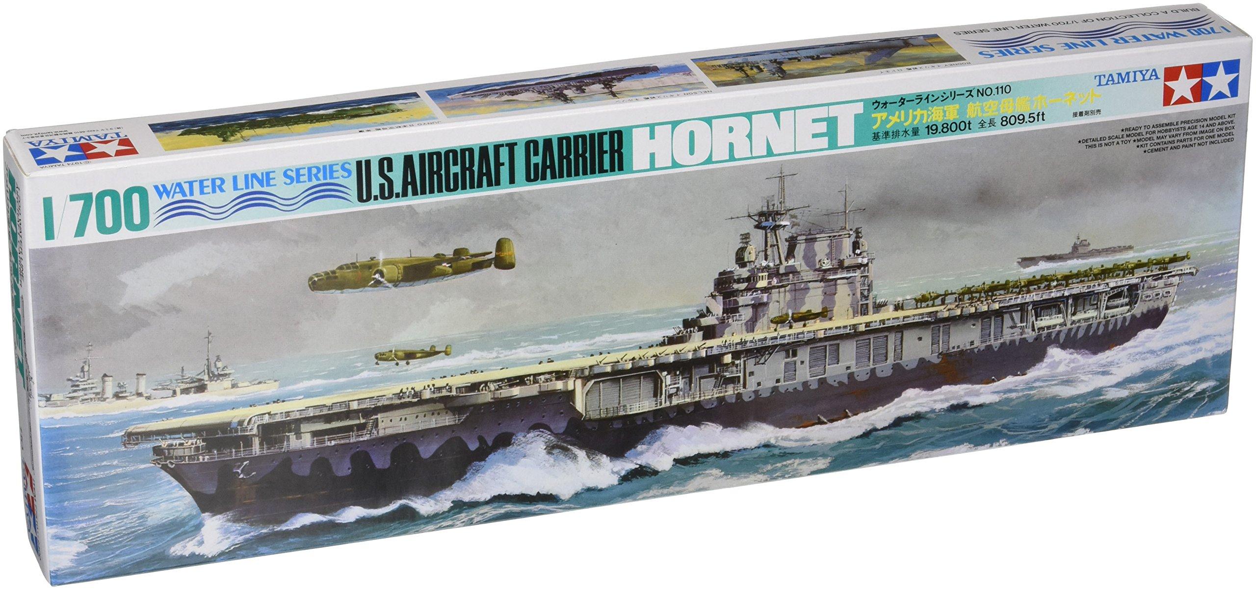 Tamiya Waterline Series 705 US Navy Aircraft Carrier Hornet Plastic Model Kit 77510 1/700 No.