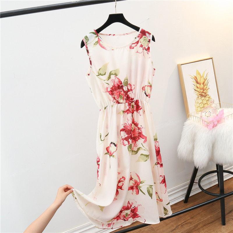 Stylish Striped Sleeveless Dress for Middle-aged & Elderly Women, Mid-length, Loose Fit, Slimming & Versatile Design