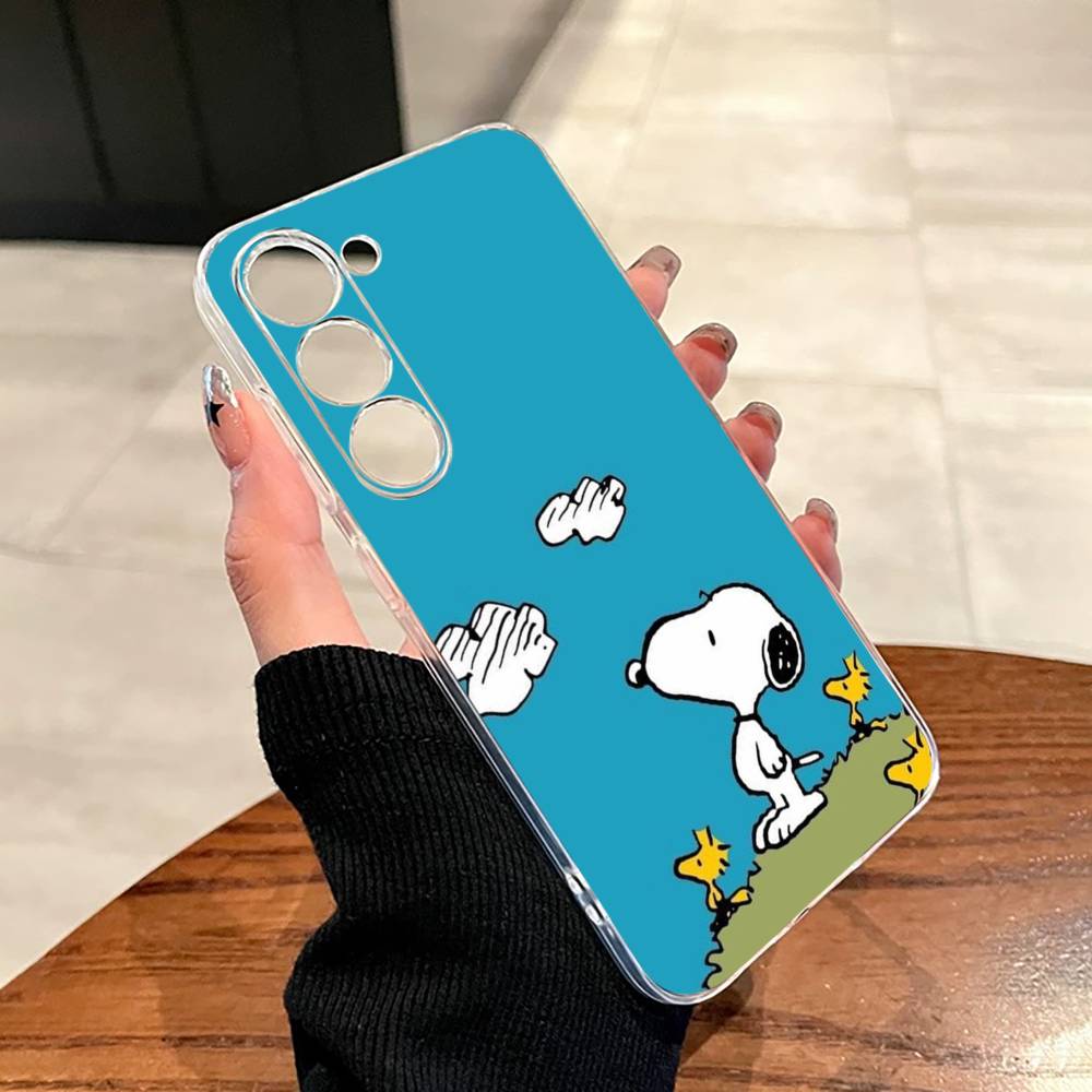 O-l Snoopy Phone Case For SamsungA10,12,20,21S,30,31,40,50,51,52,70,71 Transparent Cover Samsung a40