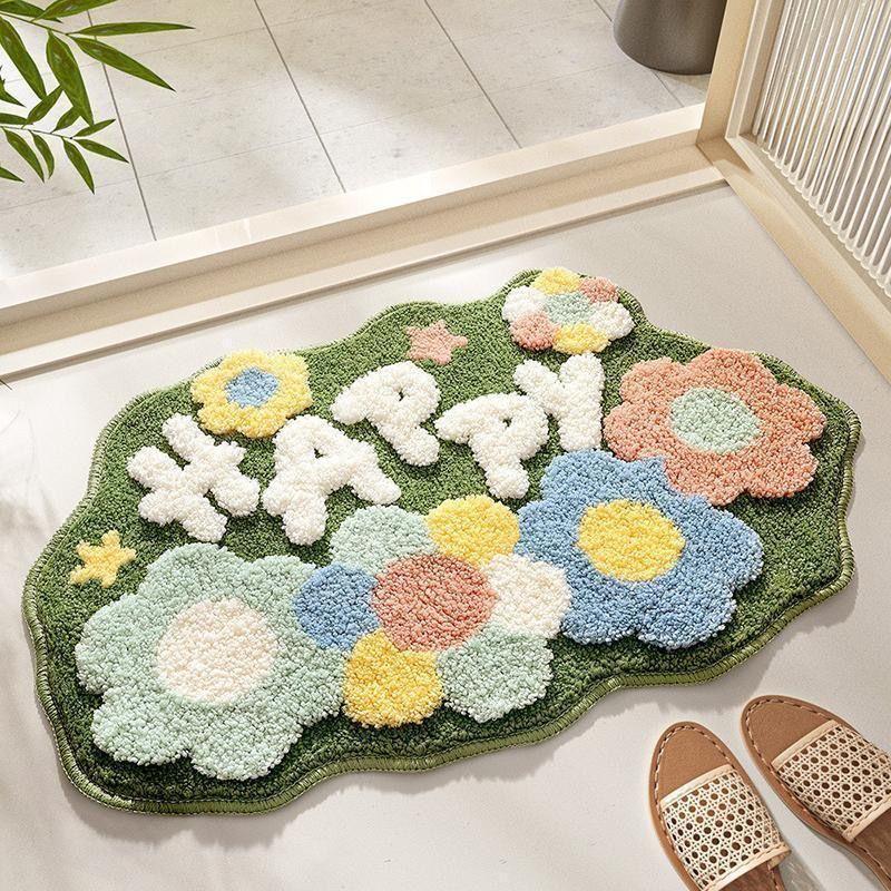 

Коврики для ванной абсорбирующие нескользящие коврики для ванной, милый забавный коврик для ванной душевой коврик моющийся фигурный коврик для ванной кухни рождественский коврик 40 x 60 cm 1pc белый