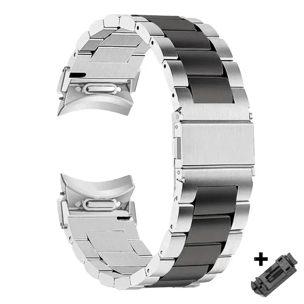 No Gaps Quick Fit Stainless Steel Strap For Samsung Galaxy 7FE 7 6 5 4 44 40mm 5 Pro 45mm Band For Galaxy Watch 6Classic 43 47mm