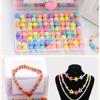 Children's Handmade Beaded Girls Wear Beads Educational Toys Diy Jewelry Bracelet Necklace Jewelry Around Beads Beads Set