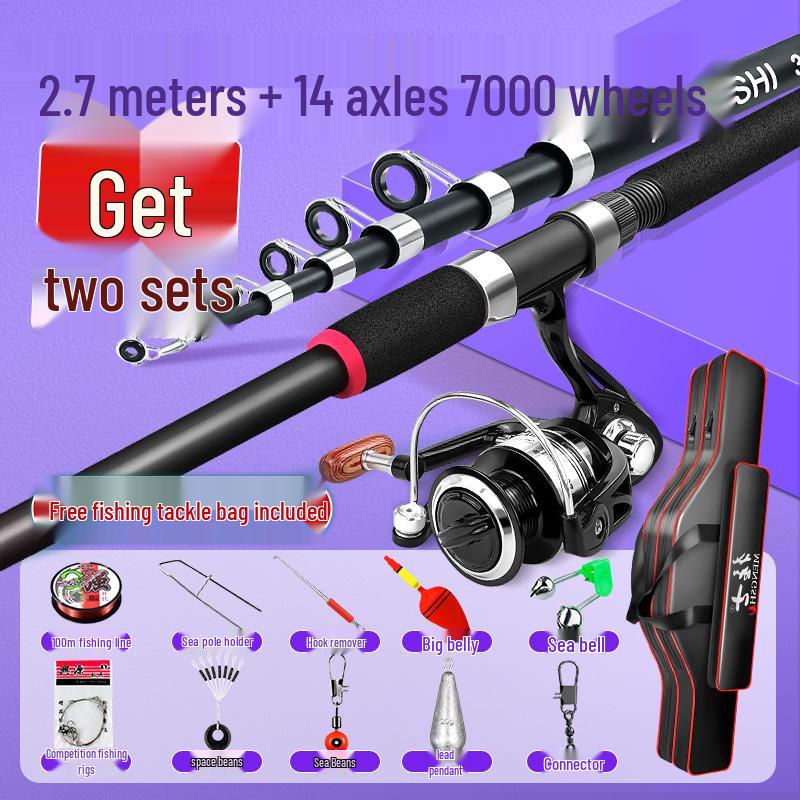 Καλάμι Ψαρέματος Θαλάσσης Μεγάλης Ρίψης Πλήρες Σετ