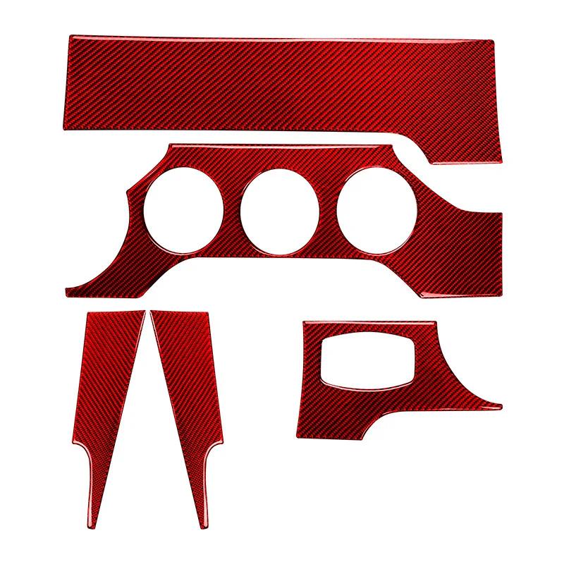 5 Stück Carbonfaser Auto Hauptantriebsseite Armaturenbrett Instrumententafel Rahmen Innenraum Dekoration Aufkleber Für Ford Mustang 2015-