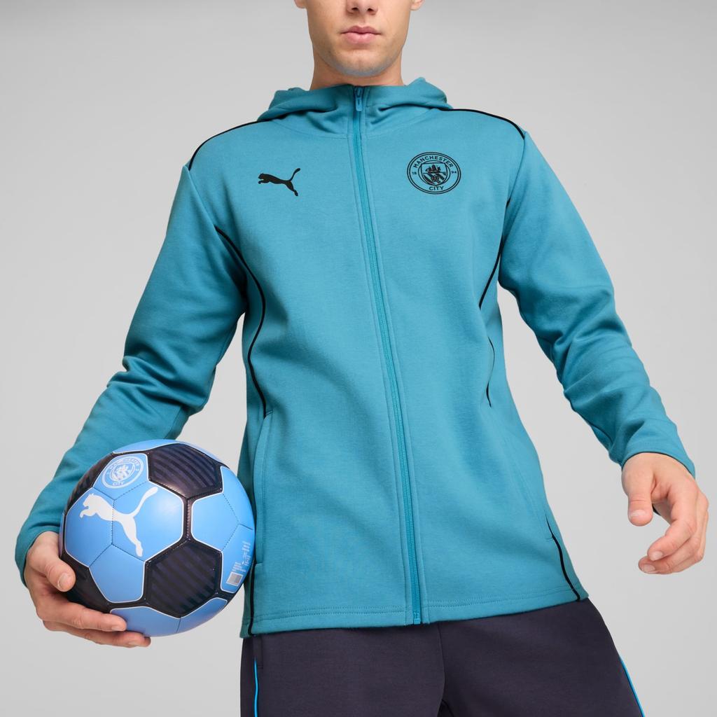 Puma Manchester City Casuals Kapuzenjacke Herrenjacke Meerblau 777565-31